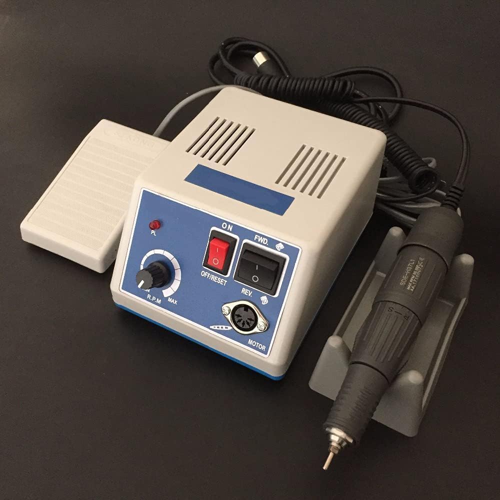 Finlon 35K RPM Micromotor Polisher Micro Motor Handpiece Polishing Handpiece Electric Micromotor Polishing Machine (A-90) For Lab,Jewelry,Ceramics,Silicone,Glasswork,Woodcarving, Artware