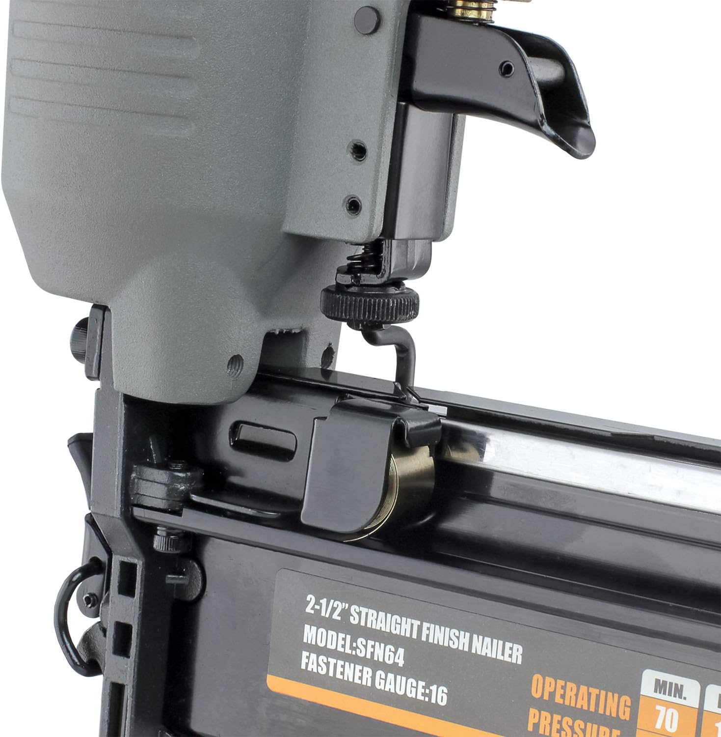 NuMax SFN64 Pneumatic 16-Gauge 2-1/2 Straight Finish Nailer