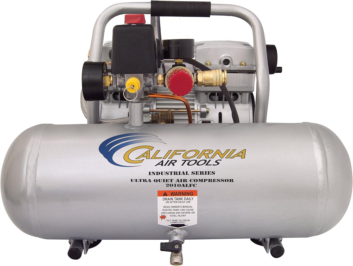 California Air Tools 2010ALFC Ultra Quiet, Oil-Free  Lightweight 1.0 hp Industrial Air Compressor, 2.0 gallon