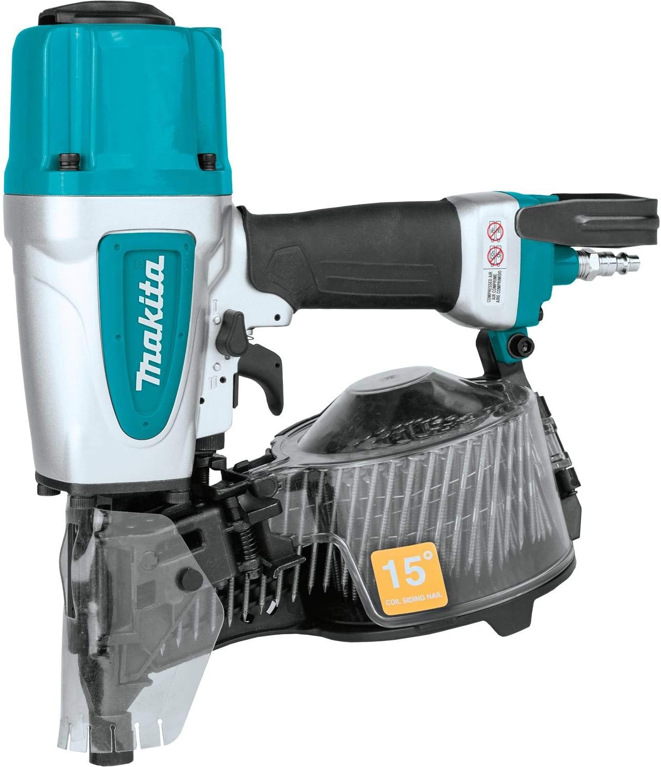 Makita AN613 Pneumatic 15° 2-1/2 Siding Coil Nailer