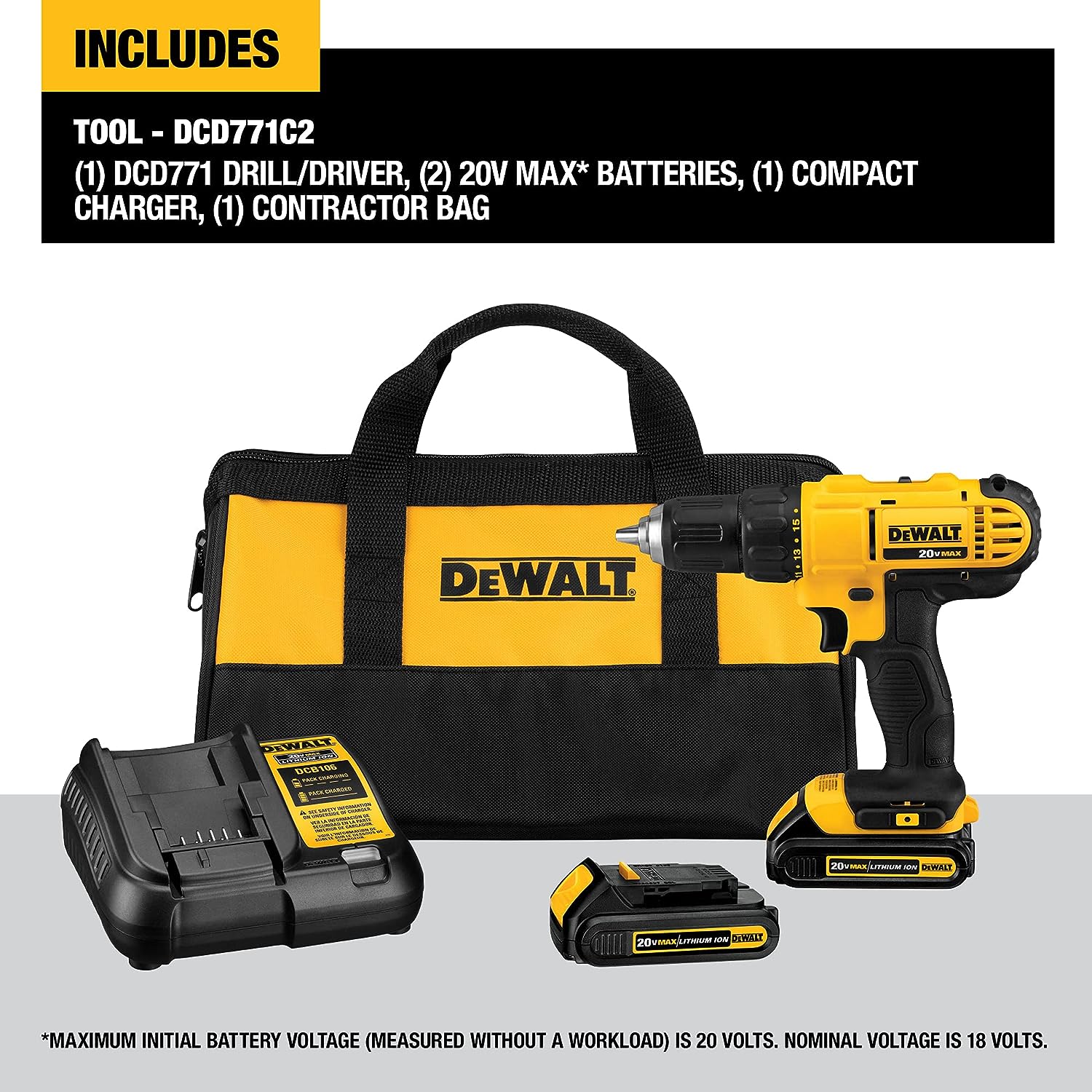 DEWALT 20V Max Cordless Drill Review-Best Cordless Power Drill