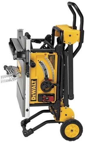 DEWALT Table Saw, 10 Inch, 32-1/2 Inch Rip Capacity, 15 Amp Motor, With Rolling/Collapsible Stand (DWE7491RS)