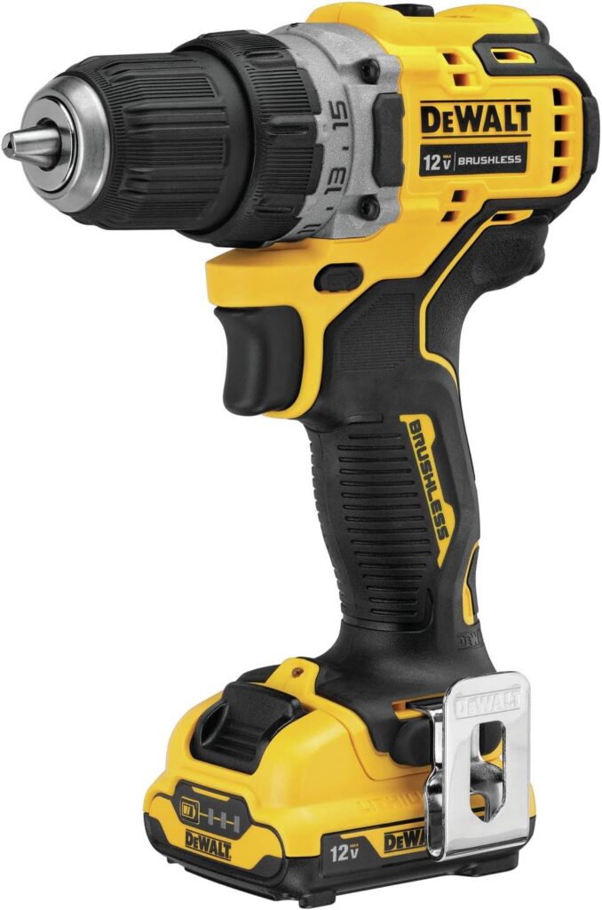 DEWALT XTREME 12V MAX* Cordless Drill / Driver Kit, 3/8-Inch (DCD701F2)