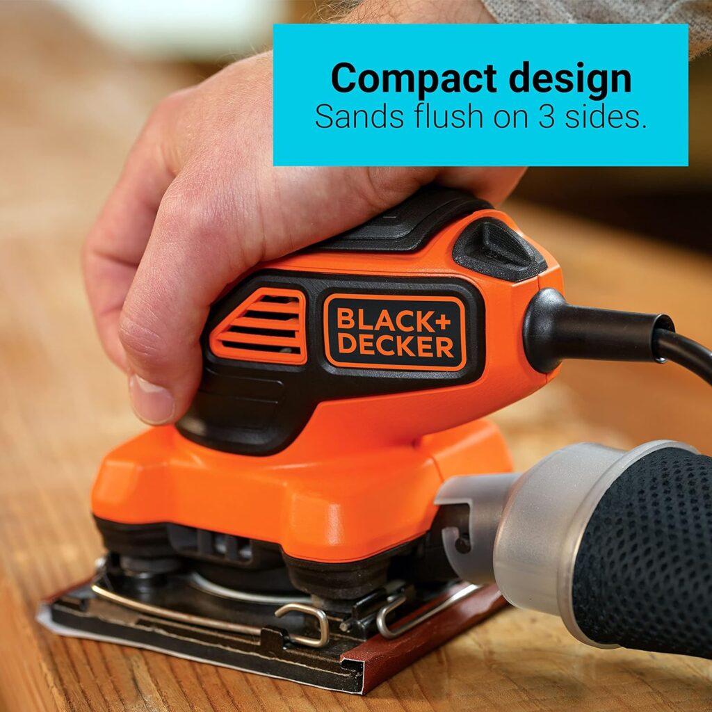 BLACK+DECKER 2.0 Amp Electric 1/4 Sheet Orbit Sander (BDEQS300)