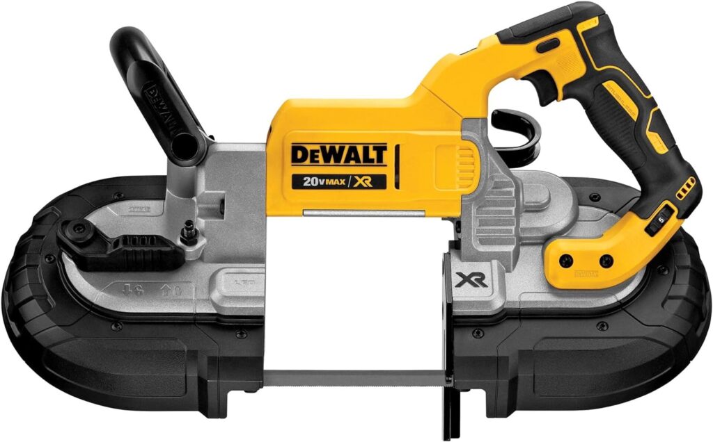 DEWALT 20V MAX Band Saw, 5 Cutting Capacity, Integrated Hang Hooks, Portable, For Deep Cuts, Bare Tool Only (DCS374B)