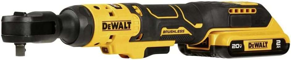 DEWALT 20V MAX Ratchet Set, 3/8 inch, 70 lbs of Torque, Battery and Storage Bag Included (DCF513D1)