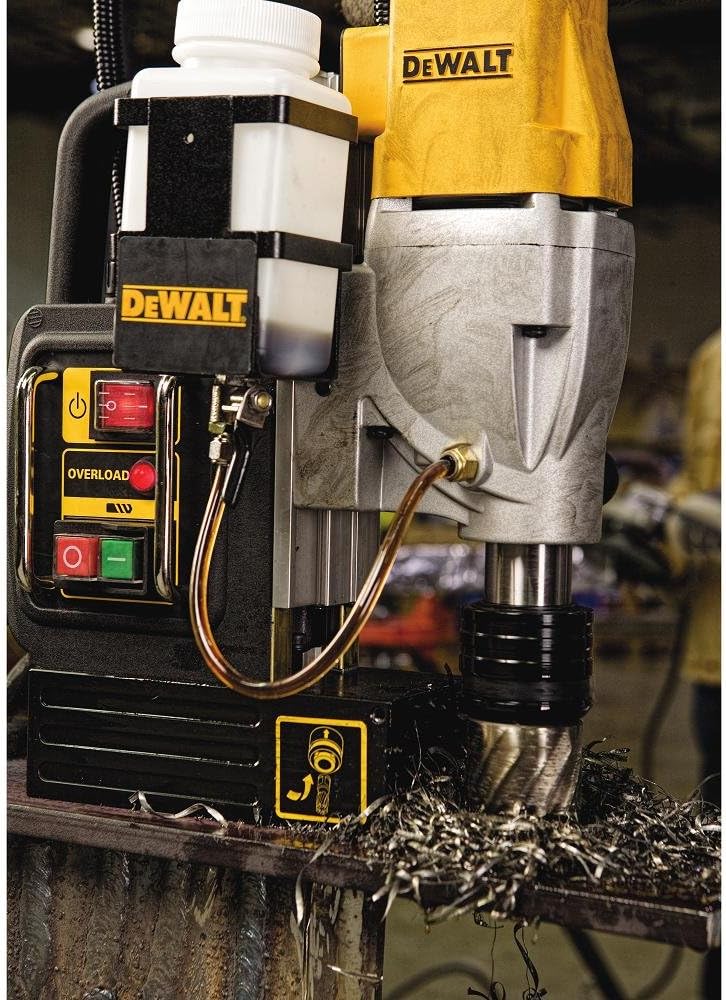 DEWALT Drill Press, Magnetic, 2”, 10-Amp with 2-Speed Setting, Coolant Tank, Includes Quick Change Chuck System 1/2 and 3/4(DWE1622K)