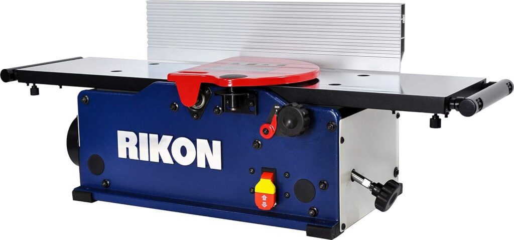 RIKON 20-800H | 8 Benchtop Jointer with a 6-Row Helical-Style Cutter Head with 16 Carbide, 2-Edge Insert Cutters