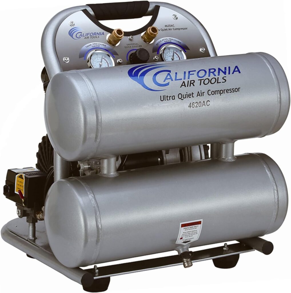 CALIFORNIA AIR TOOLS CAT-4620AC 4GAL 2HP Twn Compressor, Silver