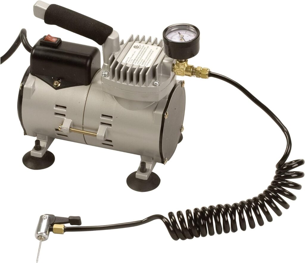 Champion Sports Ultra-Quiet Air Compressor Inflator Black, 110 VOLT - 1/8 HORSE-POWER